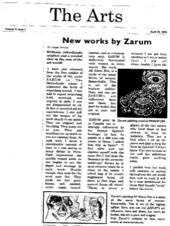 Zarum-Art-Press-The=Arts-Article-New-Works-by-Zarum-newspaper-article