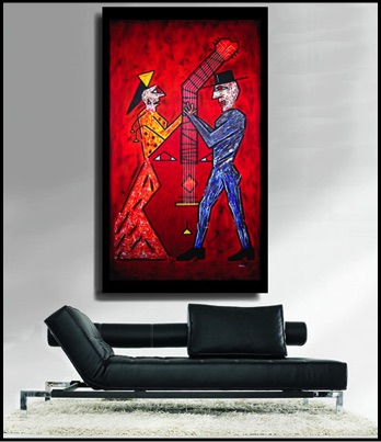 Zarum-Art-Painting-Flamenco-Fire-Sofa