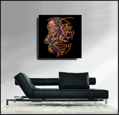 Zarum-Art-Painting-Apathy-FACES-Series-sofa