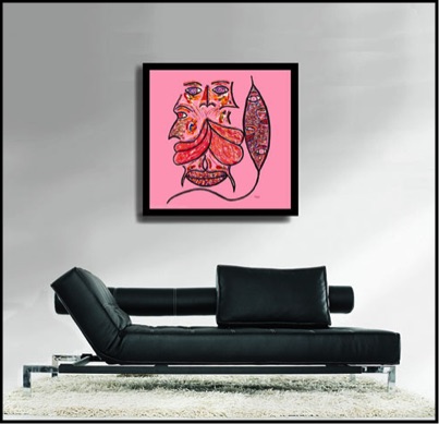 Zarum-Art-Painting-Bubble-Gum-FACES-Series-sofa