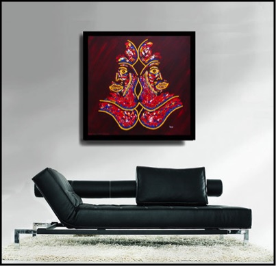 Zarum-Art-Painting-Smorgasbord-FACES-Series-sofa