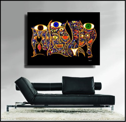 Zarum-Art-Painting-Monochromatism-Bliss-FACES-Series-sofa