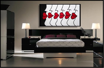 Zarum-Art-Painting-6 Lips- Lip-series-Bedroom