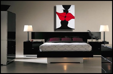 Zarum-Art-Painting-Lip-to-Lip-Lip-Series-bedroom